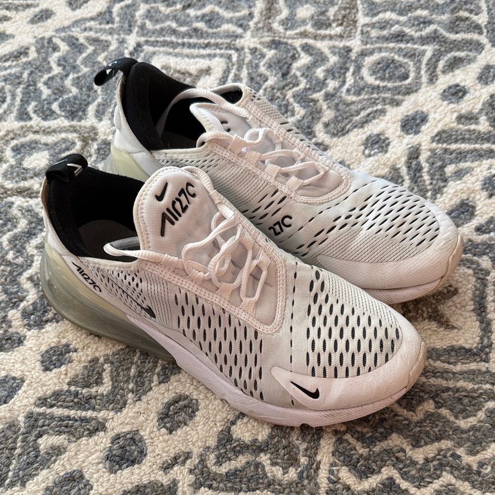 Nike Air Max 270 White and Black Sneakers